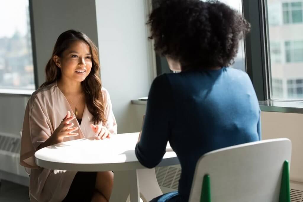 Women talking